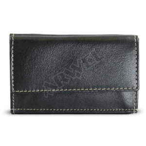 Černá dámská kožená mini peněženka vyobraziť