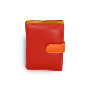 Multičervená dámská kožená peněženka se zápinkou vyobraziť