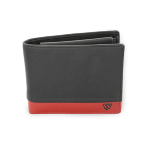 Černo-červená pánská kožená peněženka vyobraziť