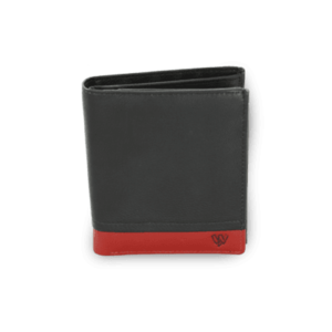 Černo-červená pánská kožená peněženka vyobraziť