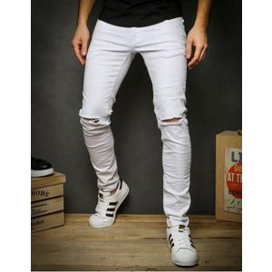 Pánske džínsové nohavice biele vyobraziť