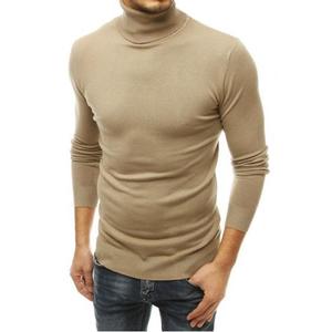 Pánsky sveter s rolákom béžovej farby vyobraziť