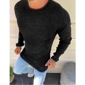 Pánsky sveter so šnúrkou Black vyobraziť
