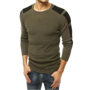 Pánsky sveter s celým rukávom Khaki vyobraziť