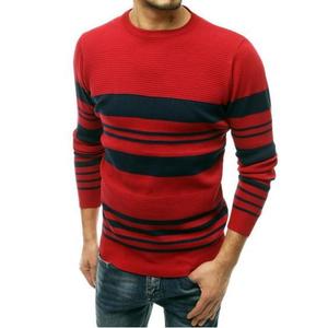 Pánsky červený sveter so šnúrkou vyobraziť