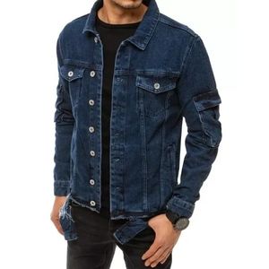 Pánska džínsová bunda modrá vyobraziť