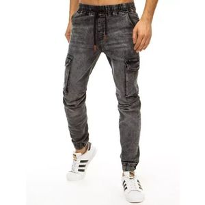 Pánske džínsy joggers tmavo šedé vyobraziť