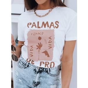 Dámske tričko s nápisom PALMAS biela vyobraziť