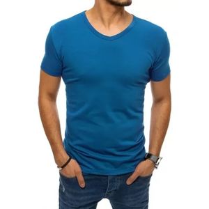 Pánske tričko bez potlače srdca modré vyobraziť