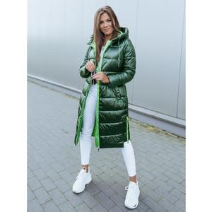 Dámska dlhá bunda s kapucňou BETHANNY zelená vyobraziť