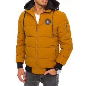 Pánska športová zimná bunda s kapucňou STAMP žltá vyobraziť