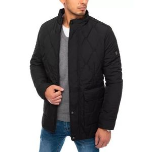 Pánska zimná prešívaná bunda bez kapucne LEAS čierna vyobraziť