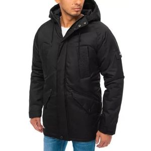 Pánska zimná bunda s kapucňou STORM čierna vyobraziť