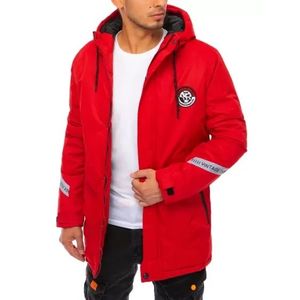 Pánska zimná bunda s kapucňou OUTSIDE červená vyobraziť