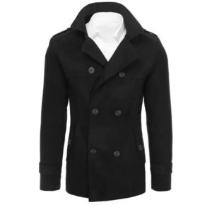 Pánsky dvojradový elegantný kabát MARCO čierna vyobraziť