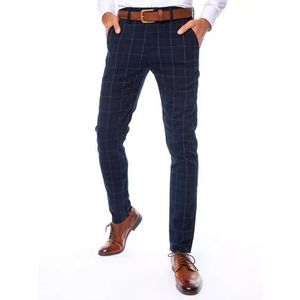 Pánske elegantné nohavice so vzorom MEN modrá vyobraziť