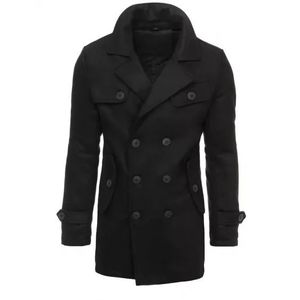 Pánsky dvojradový zimný kabát CITYS čierna vyobraziť