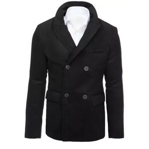 Pánsky dvojradový zimný kabát POLO čierna vyobraziť