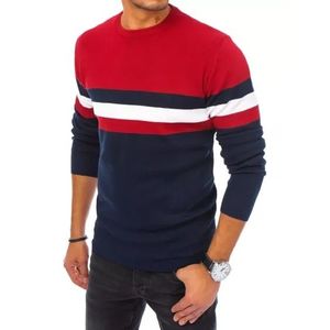 Pánsky zimné sveter pruhovaný LARO červená vyobraziť