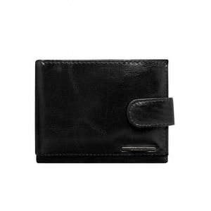 Čierna horizontálna pánska peňaženka so zapínaním vyobraziť