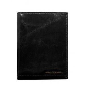 Čierna pánska kožená peňaženka bez zapínania vyobraziť