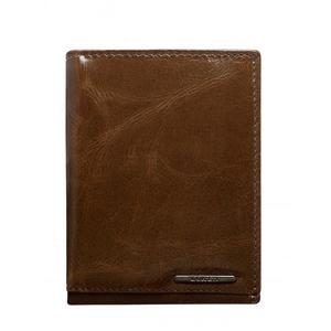 Hnedá pánska kožená peňaženka bez zapínania vyobraziť
