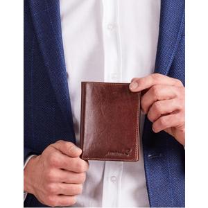 Hnedá pánska kožená peňaženka vertikálna vyobraziť