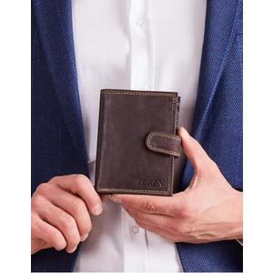 Hnedá pánska vertikálna kožená peňaženka vyobraziť