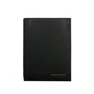 Čierna vertikálna pánska kožená peňaženka vyobraziť