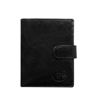 Čierna kožená peňaženka pre mužov so zapínaním vyobraziť