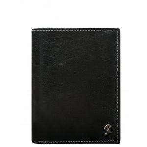 Čierna kožená pánska peňaženka so zámkom proti krádeži vyobraziť