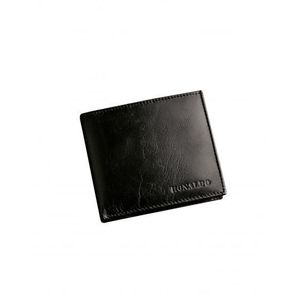 Čierna horizontálna pánska peňaženka vyobraziť