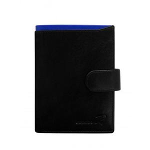 Pánska kožená peňaženka s modrou vložkou vyobraziť