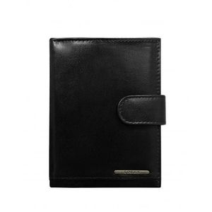 Čierna vertikálna pánska kožená peňaženka vyobraziť