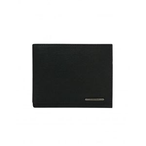 Čierna kožená horizontálna peňaženka pre mužov vyobraziť