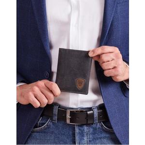 Čierno-hnedá pánska kožená peňaženka vyobraziť