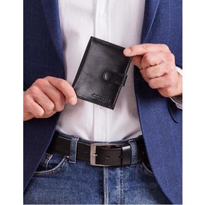 Čierna pánska kožená peňaženka vyobraziť