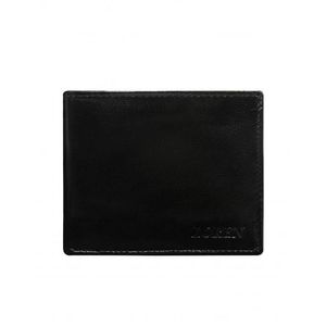Pánska horizontálna kožená peňaženka Black vyobraziť