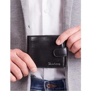 Pánska horizontálna kožená peňaženka čierna vyobraziť