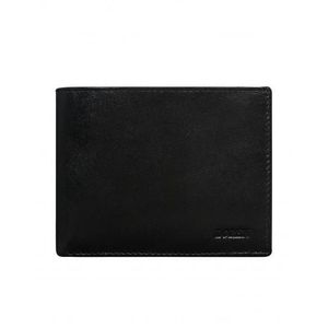 Pánska kožená peňaženka bez zapínania čierna vyobraziť