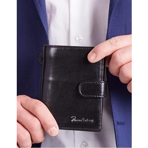 Čierna vertikálna pánska peňaženka s prackou vyobraziť