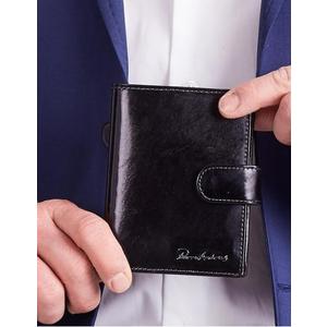 Čierna elegantná vertikálna pánska peňaženka vyobraziť
