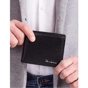 Čierna horizontálna elegantná pánska peňaženka vyobraziť