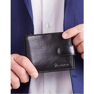 Čierna horizontálna elegantná peňaženka pre mužov vyobraziť