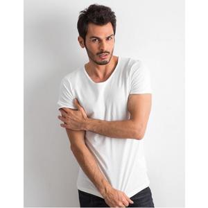 Jednofarebné tričko ecru pre mužov vyobraziť