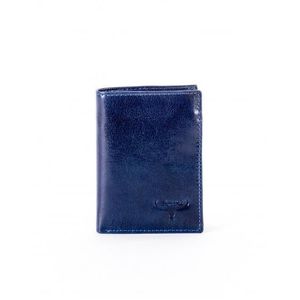 Pánska tmavomodrá peňaženka s reliéfom vyobraziť