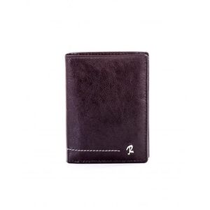 Čierna kožená peňaženka s prešívaním vyobraziť