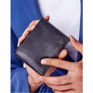 Čierna pánska peňaženka z mäkkej kože vyobraziť