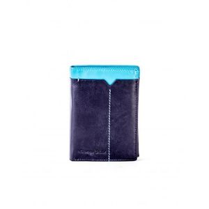 Čierno-modrá pánska kožená peňaženka vyobraziť