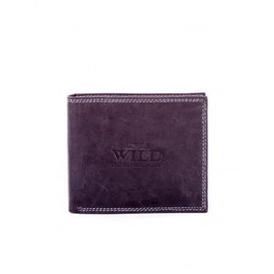 Čierna prešívaná kožená peňaženka pre mužov vyobraziť